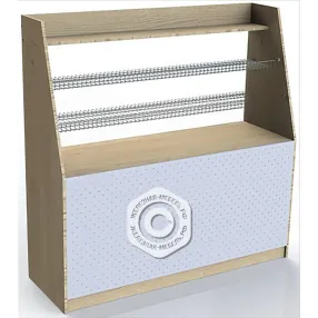 прилавок витрина лдсп c сетчатыми полками 1500х1500х500 мм