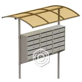 стойка для почтовых ящиков с навесом усп-2