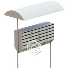 уличная стойка с навесом для почтовых ящиков усэ-3