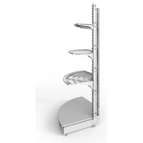 стеллаж торговый сетчатый угла внешнего 90 градусов