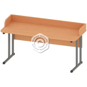 стол 2-местный лабораторный с бортом регулируемый ростовая группа 2-7 пр-шп-3-1, бук бавария светлый