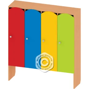 шкафчик детский для одежды 4 секции шк-ад-11-4