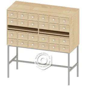 шкаф картотечный двухсекционный на металлическом каркасе сте-шп-10