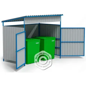 контейнерная площадка кп-3 (с дверьми)