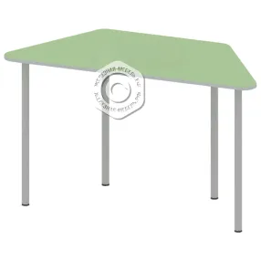 стол «трапеция» 1270 мм ст-шп-123, салатовый с серой кромкой