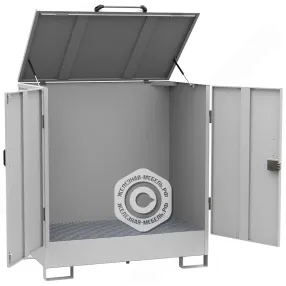 депо для 2-х бочек, оцинкованный решетчатый настил, сточный поддон