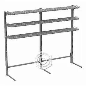 стеллаж торговый бонетный пристенный без стенок 25 серия