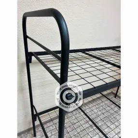 кровать двухъярусная 4020 l, спинка d32х18, ложе 1900х900, сетка 100х60, 2 перемычки (цвет чёрный)