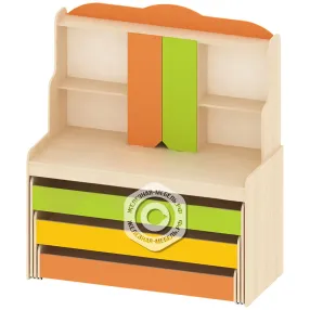 кровать детская 3 яруса с тумбой дк-ад-3-4