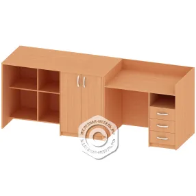 стол учительский с кафедрой пр-тр-80, бук бавария светлый