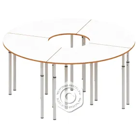 стол «круг» модульный ст-шп-138, серый