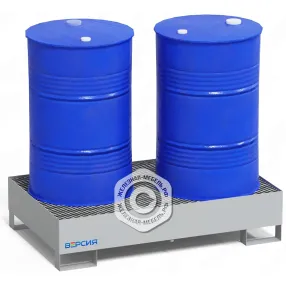 поддон для хранения 2-х бочек пдб-02п, настил пвл, ширина 1350