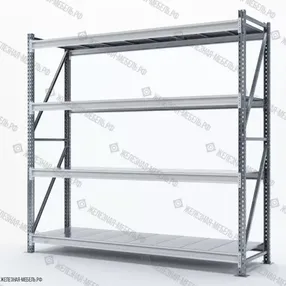 стеллаж сфм 2000х2000х600 (4 яруса с настилом) цинк
