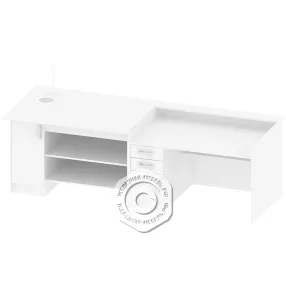 стол учительский с кафедрой и мойкой пр-тр-82, белый