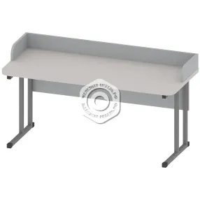 стол 2-местный лабораторный с бортом регулируемый, ростовая группа 2-7, пр-шп-3-1, серый