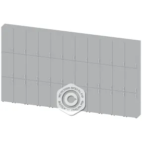 шкаф многосекционный встраиваемый закрытый шк-тр-8, серый