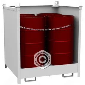 поддон для 4-х бочек штабелируемый пбш-04 (закрытый)