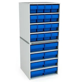 кассетница стационарная на 2 яруса (синие ящики)