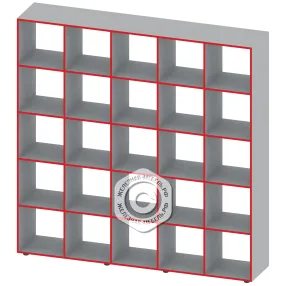 стеллаж открытый многосекционный 25 ячеек ст-тр-6