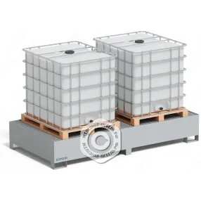 поддон металлический для 2-х еврокубов пде-02, 1130 литров