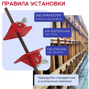 пружинный зажим для опалубки hit усиленный