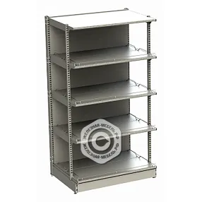 стеллаж торговый усиленный с дополнительной стойкой 25 серия