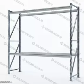 стеллаж сфм 2000х2000х600 (2 яруса без настила) цинк