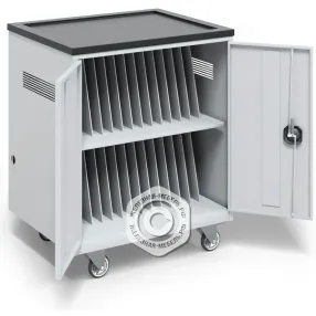 тележка для хранения и зарядки 30 ноутбуков (17,3 дюймов) с электросхемой