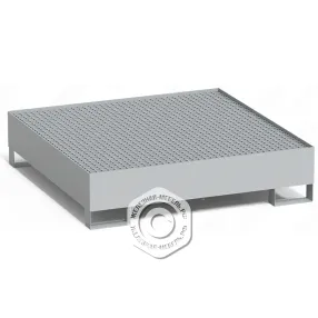 поддон для хранения 4-х бочек пдб-04, оцинкованный решетчатый настил, ширина 1250