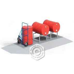 сточный поддон-платформа для бочек основной (настил оцинкованная решетка)