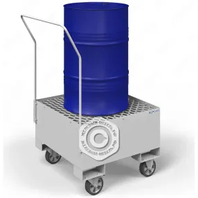 поддон для хранения бочки пдбк-01п, на колёсах, настил пвл