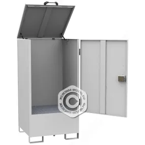 депо для 1 бочки, оцинкованный решетчатый настил, сточный поддон