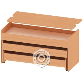 кровать детская 3 яруса с крышкой дк-ад-4-3к