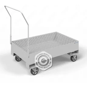 поддон для хранения 2-х бочек пдбк-02-01п, на колёсах, настил пвл