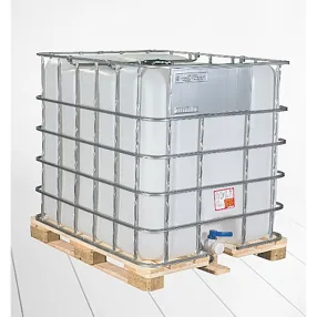 еврокуб в обрешетке на деревянном поддоне