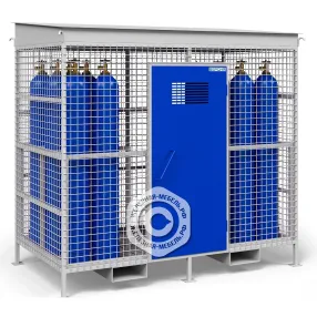 хранилище для 12 газовых баллонов сетчатое разборное хгс-02р, настил пвл