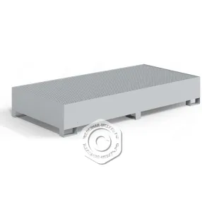 поддон металлический для 2-х еврокубов пде-02, 1130 литров